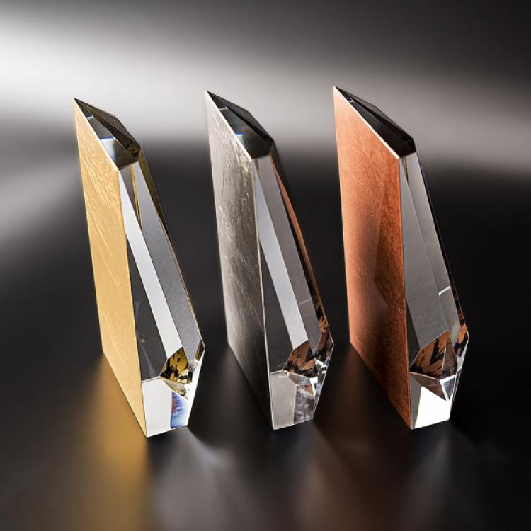 金箔クリスタルトロフィー レオンドーロ AL-801