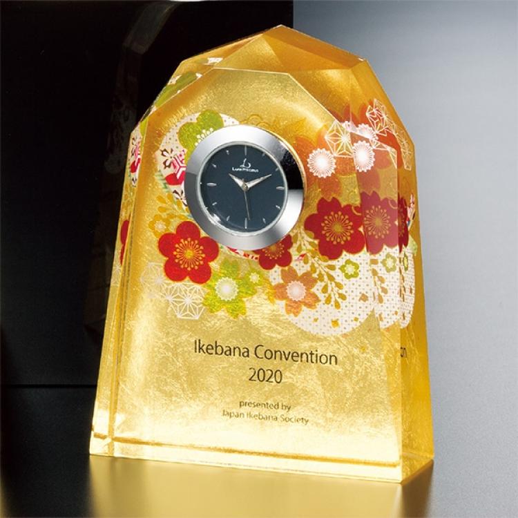金箔クリスタル置時計 M-LS-101